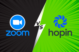 comparison between Zoom and Hopin